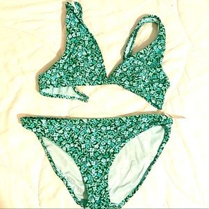 Aerie floral plunge bikini